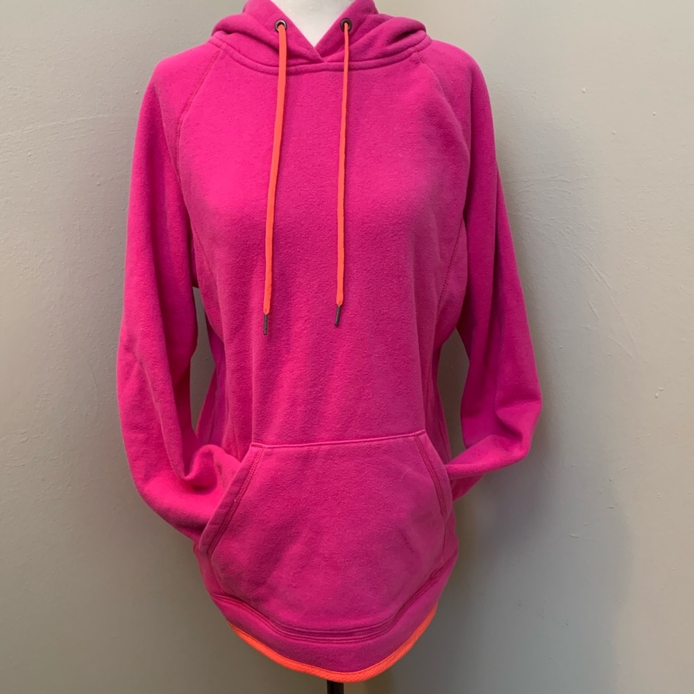 Bright Pink with Orange Detail Hoodie